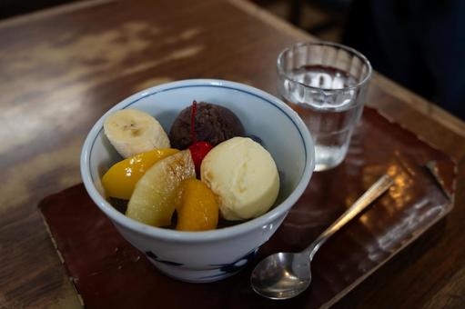 ［グルメ］クリームあんみつ グルメ,クリームあんみつ,デザートの写真素材
