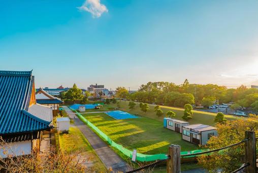 【佐賀】佐賀城跡の周辺 佐賀,佐賀城跡,城跡の写真素材