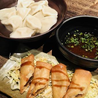 Spring roll set meal, JPG