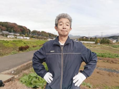 兼業農家のシニア男性 シニア,シニア男性,50代の写真素材