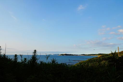夕景 夕景 海,夕陽,海原の写真素材