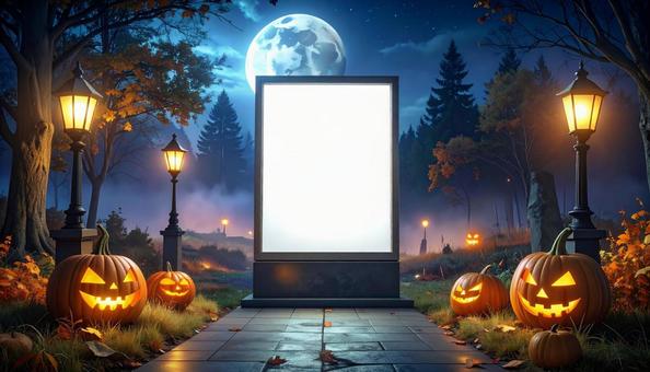 闇夜のハロウィンフレームアート 闇夜のハロウィンフレームアートの写真
