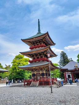 成田山新勝寺 三重塔(国指定重要文化財) 成田山新勝寺 三重塔(国指定重要文化財) 成田山,新勝寺,三重塔の写真素材