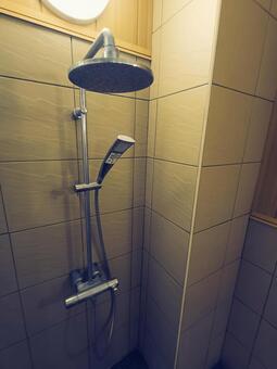 シャワー シャワー,タイル,スタンドの写真素材