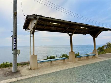 JR下灘駅 下灘駅,jr下灘駅,予讃線の写真素材