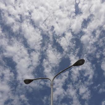 Photo, street light, external light, sky, 