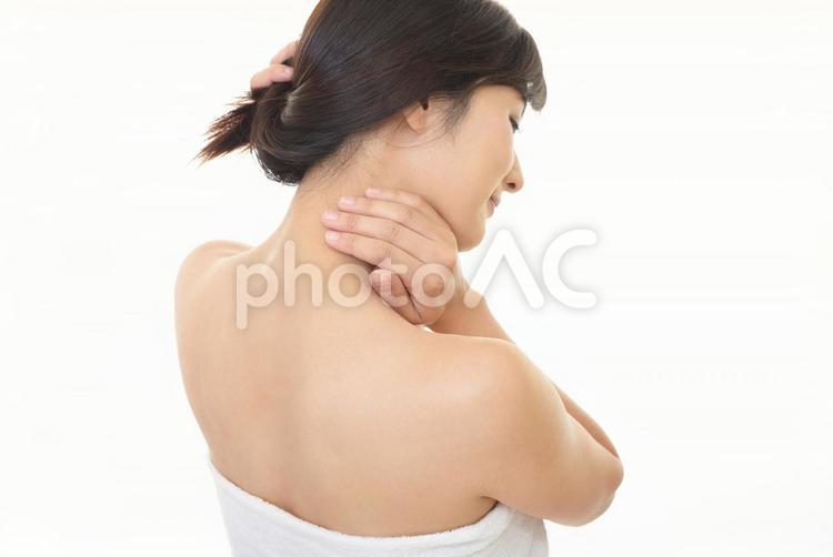 ボディケアイメージ 女性,ヘアケア,美容の写真素材