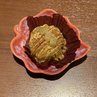 さつまいもモンブラン 秋,食事,さつまいもの写真素材