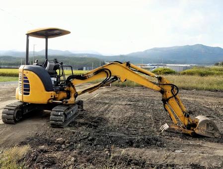 【風景写真】油圧ショベル 油圧ショベル,パワーショベル,ユンボの写真素材