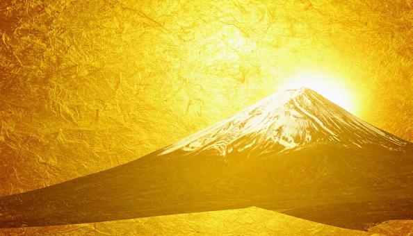富士山 金色の紙の質感のある背景 富士山 金色の紙の質感のある背景の写真