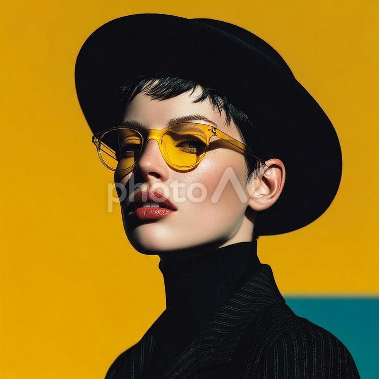 鮮やかな色彩のスタジオポートレート ポートレート,ファッション,女性の写真素材