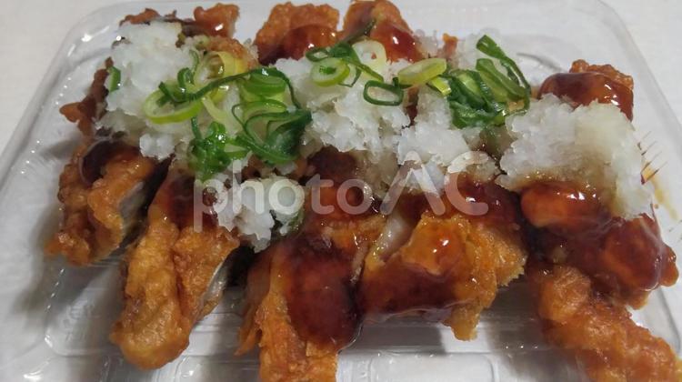 揚げ物48(鶏むね肉のおろし) 鶏肉の甘辛揚げ,鶏肉のおろし,鶏胸肉の唐揚げの写真素材