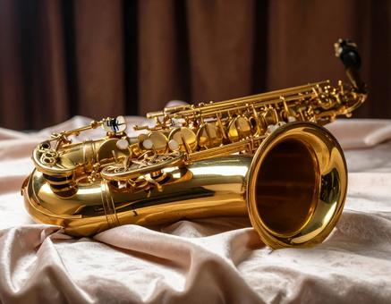 バリトンサックス シルク 楽器 音楽 金 バリトンサックス シルク 楽器 音楽 金の写真
