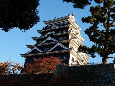 【風景写真】福山城が見える風景 福山城,天守閣,天守の写真素材