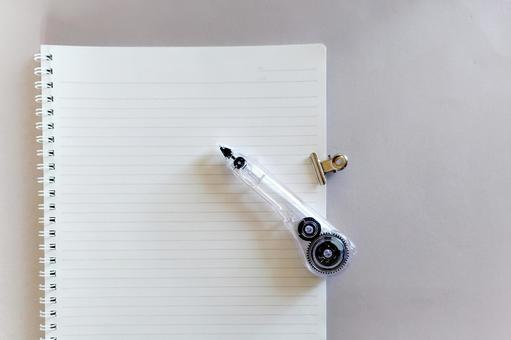 リングノート リングノート,ノート,修正テープの写真素材