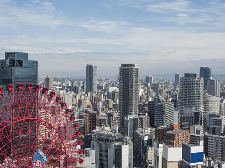 大阪・キタの街並み(俯瞰風景) 大阪・キタの街並み(俯瞰風景) 大都市,俯瞰,大阪の写真素材