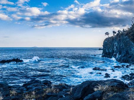 伊豆の海 伊豆の海 海,景色,朝の写真素材