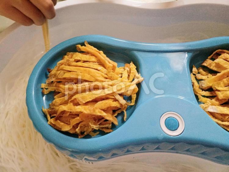 冷やし素麺器 冷やし素麺,素麺,そうめんの写真素材