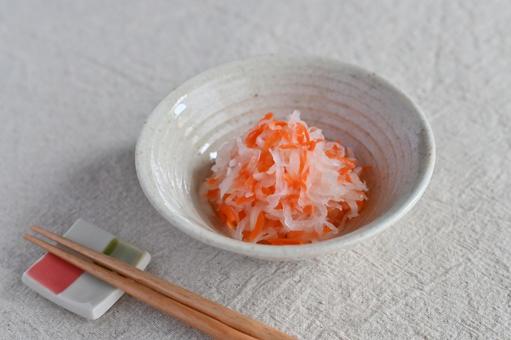 紅白なます 紅白,なます,酢の物の写真素材