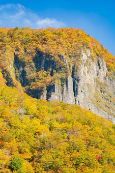 紅葉の盤司岩⑼の写真