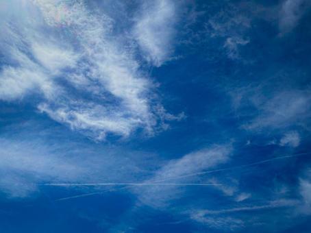 Photo, blue sky, aerial cloud, cloud, 