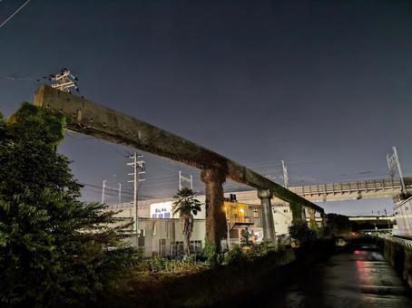 姫路モノレールの軌道跡、兵庫県姫路市 姫路モノレールの軌道跡、兵庫県姫路市 姫路モノレール,廃止,廃線の写真素材