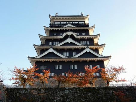 【風景写真】福山城が見える風景 福山城,天守閣,天守の写真素材