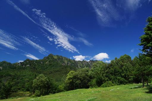 山と青空 山と青空の写真