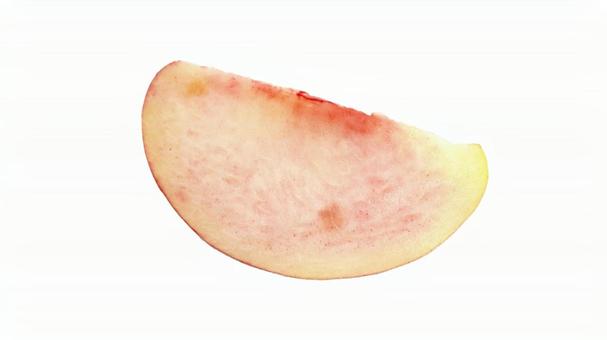 桃のスライス一切れ(背景透過) 桃のスライス一切れ(背景透過) 桃,peach,果物の写真素材