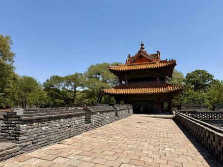 城楼への道 城楼への道 北陵公園,中国,海外の写真素材