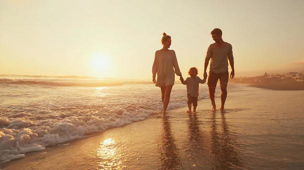 感動的な夕暮れのビーチの写真