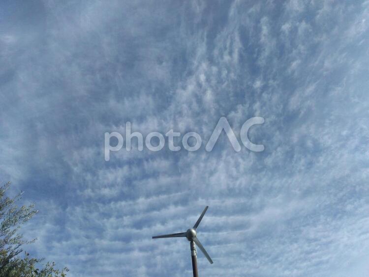 青空と風車 風,空,自然の写真素材