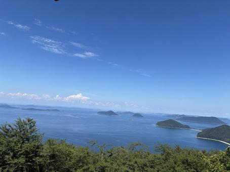 瀬戸内海 瀬戸内海 海,空,絶景の写真素材