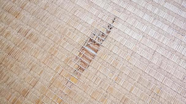 表面が剥げた畳のクロースアップ 畳,剥げ,破れの写真素材