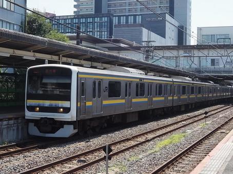 209系 成田線 成田駅 209系,2100番台,内房線の写真素材