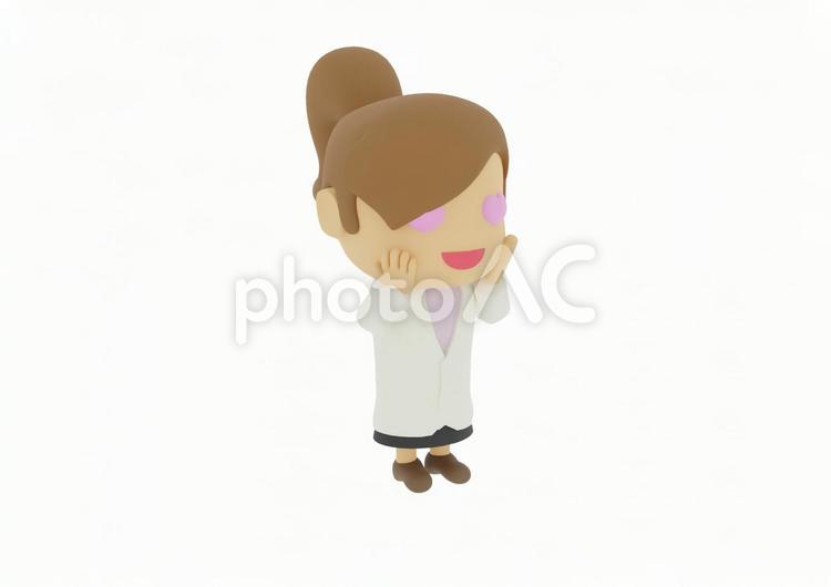 目がハートで一目惚れする先生医者教授博士 医者,医師,医療スタッフの写真素材