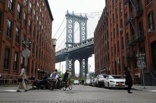 Manhattan Bridge (Brooklyn, USA) 8, amerikan şehir manzarası, kentsel manzara, amerika kıtaları, JPG