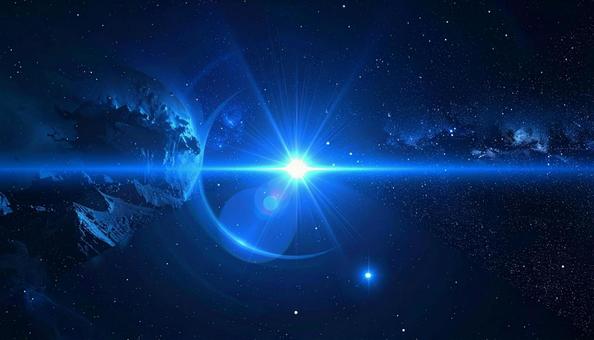 宇宙フレアの放射光の写真