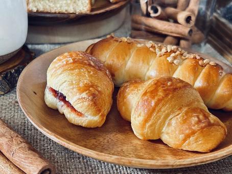 パン パン,コーヒー,カフェの写真素材