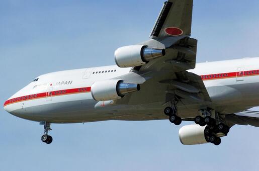 政府専用機747クローズアップ ボーイング,747,ジャンボジェットの写真素材