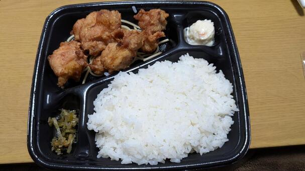 弁当 弁当,唐揚げ弁当,から揚げ弁当の写真素材