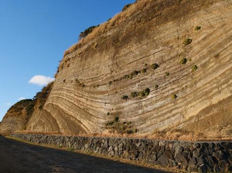 伊豆大島 地層大切断面 伊豆大島 地層大切断面 地層大切断面,伊豆大島,大島町の写真素材