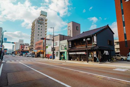 【石川】ひがし茶屋街の街並み 石川,金沢,ひがし茶屋街の写真素材