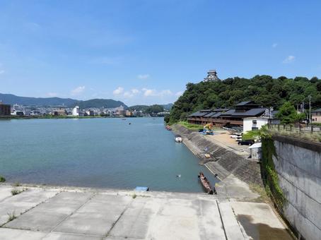 犬山城港 犬山城港 犬山城港,犬山城,木曽川の写真素材