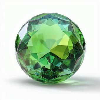 輝く緑色の宝石の球体 輝く緑色の宝石の球体の写真