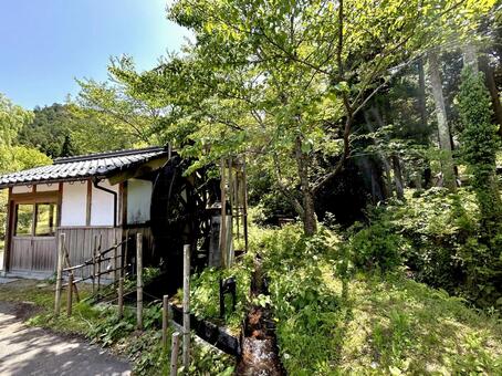 若狭瓜割名水公園 水の森 水車小屋 若狭瓜割名水公園,瓜割の滝,水の森の写真素材