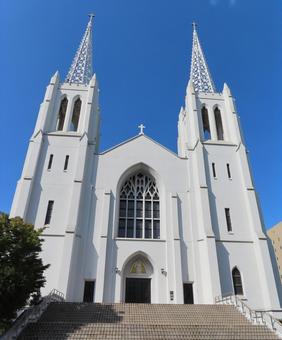 カトリック布池教会　大聖堂 カトリック布池教会,布池カトリック教会,教会の写真素材