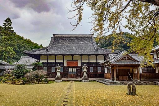 秋の天祐寺　本堂 天祐寺,お寺,寺院の写真素材