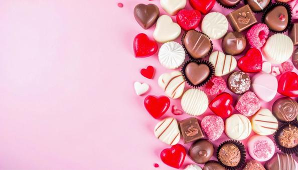 チョコレート背景・バレンタインフレーム チョコレート背景・バレンタインフレームの写真