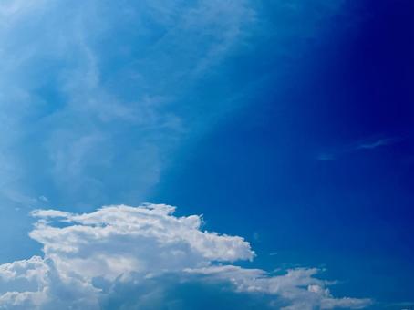 空の霞 青空,空,青の写真素材